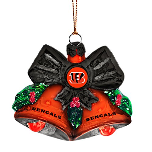 NFL Bengals Glitter Bells Ornament