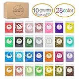 Epoxy Resin Color Pigment - 28 Color Mica Powder Bulk [280g/10 oz] for Epoxy Resin Dye - Cosmetic Grade Slime Pigment Coloring for Soap Making Supplies,Bath Bomb Colorant,Paint,Nail Art - 0.36oz Each