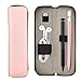TiMOVO Holder Case for Apple Pencil 1st&2nd Gen, iPad Stylus Holder,PU Leather Sleeve Cover for iPad Air 5/4 / iPad 10.2 Pro 11/12.9 / Samsung Stylus Pen,Carrying Case for USB Cable, Rose Gold