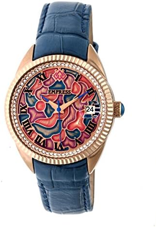 Empress Helena Leather-Band Watch w/Date
