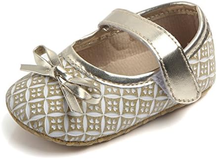 Baby Girls Shoes Mary Jane - Toddler Bowknot No-Slip Princess Shoes 0-18 Months