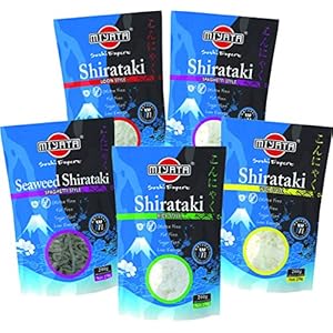 Miyata Shirataki Mischkarton mit 5 verschiedenen Sorten, Nudeln aus Konjakmehl, Low Carb, 1er Pack (1 x 1350 g)