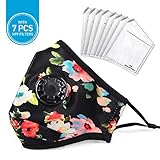 ANALAN Anti Dust Pollution Mask N99 Washable Mask Filter Air Masks for Smoke Protection Allergies Pollen Flu and Saw (Bohe Flowers)