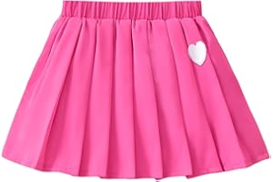 Verdusa Toddler Girl's Elastic Waist Short A Line Skater Pleated Skirt