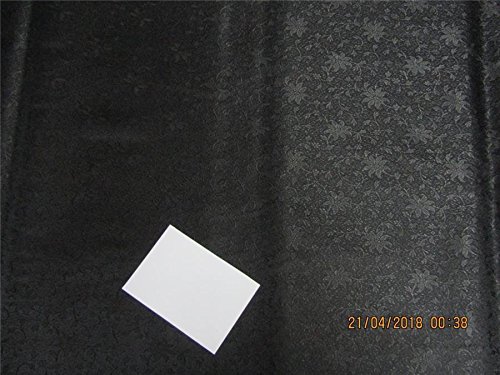 Puresilks Silk brocade fabric Black color 44' BRO580[1]