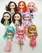 Evursua Big Head BJD Dolls12inch,Custom Dolls Compatible with Blythe Doll Clothes 2 Set,Color Eyes Changing,Doll Collector/Girls Gift