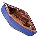 b.m.c BMC Womens Sapphire Blue Textured PU Faux Leather Suede Topped Envelope Flap Handbag Fashion Clutch