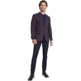 Tommy Hilfiger Mens Modern fit Sport Coat Blazer 36 S Burgundy Purple Check