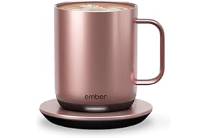 Ember Temperature Control Smart Mug 2, 10 Oz, App-Controlled Heated Coffee Mug with 80 Min Battery Life and Improved Design, Rose Gold