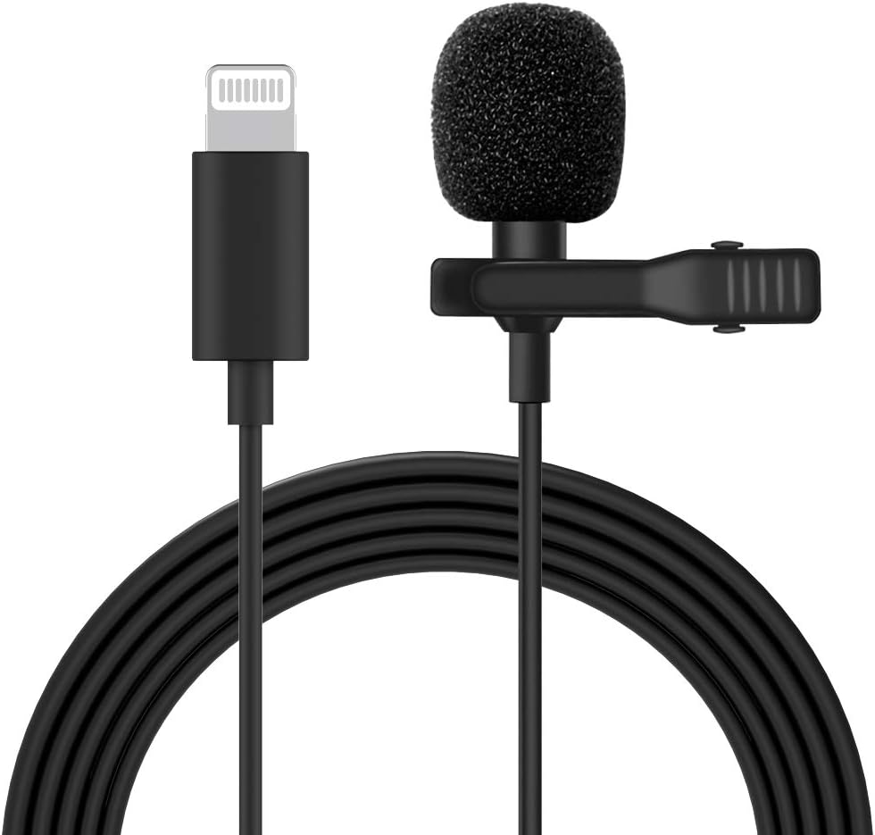 Excuty Microphone Dual Headed Recording Clip on Mic Mini Microphone