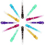 Queentools Transparent Alligator Hair Clips Hair Clamps Plastic for Women and Girl Professional Sectioning Hair Grip DIY Hair Accessories Multicolor Non-Slip for Thick Hair, Pack of 12pcs