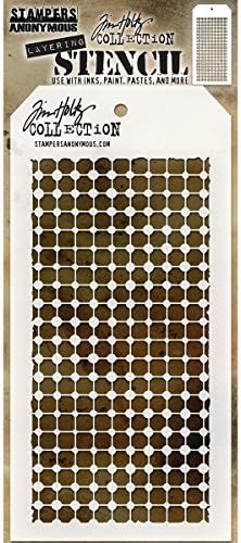 Art Gone Wild Tim Holtz Grid Dot Stencil, Synthetic Material, 28.4 x 11.4 x 0.1 cm