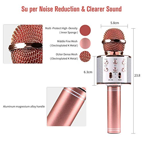 4 Karaoke+Microphone+Wireless+Bluetooth+Speaker