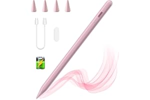 MMK Stylus Pen for iPad 6th-10th, Energy-Saving Fast Charging Apple Pencil for iPad Air 5/4/3rd, iPad Pro 11/12.9 Inch, iPad mini 5/6th (Pink)
