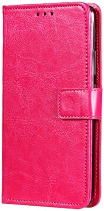 Lenovo Phab 2 Case, Flip Leather Case With Card Holder, Built-in Stand, Shockproof for Lenovo Phab 2 PB2-650N 6.4 Inch By taoyunxi (Rose Red)