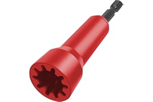 HOTETRI Wire Twisting Tool, Compatible with Wire Nut Driver, Spin Twist Wire Connector Socket Wire Twisting Spinner with 1/4" Chuck, Enhanced Wiring Efficiency (Red)
