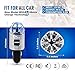 Car Air Purifier 3in1 Premium Stainless Steel Air Filter Ionizer w/Dual USB Quick Charge 3.0 USB-Eliminate Allergens Odor Smell, Smoke, Pets, Pollen Mold Bacteria w/Anti-Microbial Deodorizer (Silver)