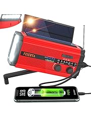 Emergency Radio, Weather Radio, 5000mAh Hand Crank Radio, Solar Radio, Survival Radio, Am Fm NOAA Emergency Weather Radio, Battery Operated Radio Wind up Radio