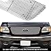 APS Compatible with Ford F-150 1999-2003 Harley Davidson Lightning Honeycomb Style with Logo Show Main Upper Chrome Billet Front Grill Grille Insert F65722A