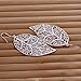 Elegant Fashion Jewelry 925 Silver Plated Stud Dangle Earings Eardrop Skeleton Big Leaf