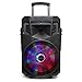 PA System with LED Party Lights, Wireless Portable Bluetooth Audio Speaker with 2 Wireless Microphones FM Radio Party Karaoke Machine Sound System MCP-75 Suono Soundstream by Pure Acoustics