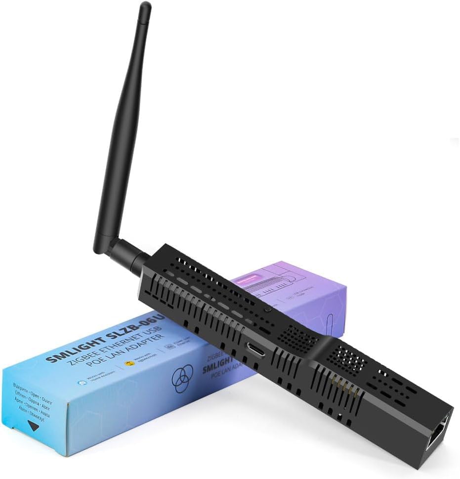 SMLIGHT SLZB-06 Upgrade– Zigbee 3.0 zu Ethernet, USB und WiFi Gateway-Koordinator mit PoE, funktioniert mit Zigbee2MQTT, Home Assistant, ZHA