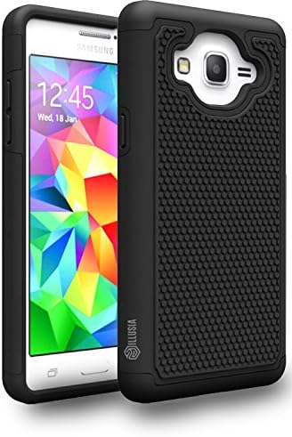 Galaxy On5 Case, ILLUSIA Samsung Galaxy On 5 Case Cover Accessories - Shock-Absorption Dual Layer Defender Protective Case Cover For Samsung Galaxy On5 G550 (Rugged Black)