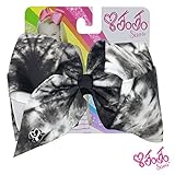 JoJo Siwa Signature Collection Hair Bow - Black Tie-Dye Print - Sticker Patch Set Included