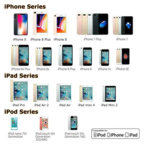 image for Power4 Lightning Cable, iPhone Charger Cables 4Pack 3FT 3FT 6FT 10FT t