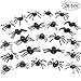 Boao 24 Pieces Mini Plastic Spider Toys Small Fake Spider Prank Realistic Spiders for Halloween Decorations