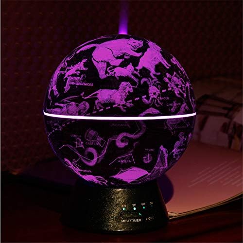 Globe Glowing World Globe, 3-in-1 Globe And Constellation Built-in LED Lighting Night Scene Silent Bedroom Ultrasonic Air Purifier Education World Global Gifts Home Desk Decor ( Color : Light Brown )