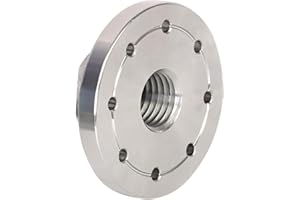 VINWOX 3" Wood Lathe Steel Faceplate, 1”x8TPI Spindle Thread Woodworking Machine Chuck Face Plate