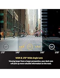 Dual Dash cam 1080P Full HD Cámara delantera y trasera para automóviles, grabadora de conducción con sensor IR, gran angular de 170 grados, sensor G de pantalla LCD de 3 pulgadas, WDR, visión nocturna, grabación de bucle WDR, detección de movimiento