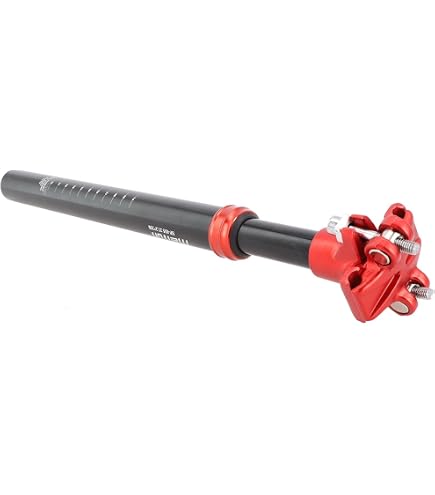 Tige De Selle Hihaha – 31,8x500mm, Alu/fer, Amortissante, Argentée, Pour VTT