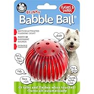 Pet Qwerks Blinky Babble Ball Interactive Dog Toys - Flashing Motion Activated Electronic Talking Ball, Treat Toy That Lights Up & Makes Noise - Avoids Boredom & Keeps Dogs Active | for Medium Dogs