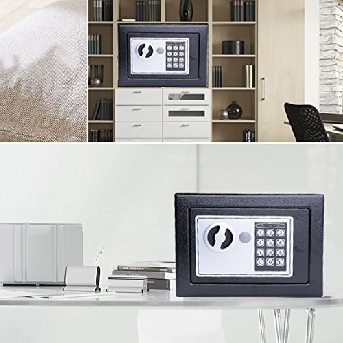 image for Flyerstoy Digital Electronic Safe Security Box Fireproof Wall-Anchorin