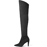 DREAM PAIRS Women's Thigh High Boots Over The Knee Heels Long Sexy Pointed Toe Boots