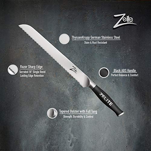 Zelite Infinity Serrated Bread Knife for Homemade Bread, Bread Knife 10