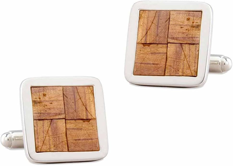 Tokens Icons Celtics Boston Garden Parquet Floor Silver Cufflinks 10bp