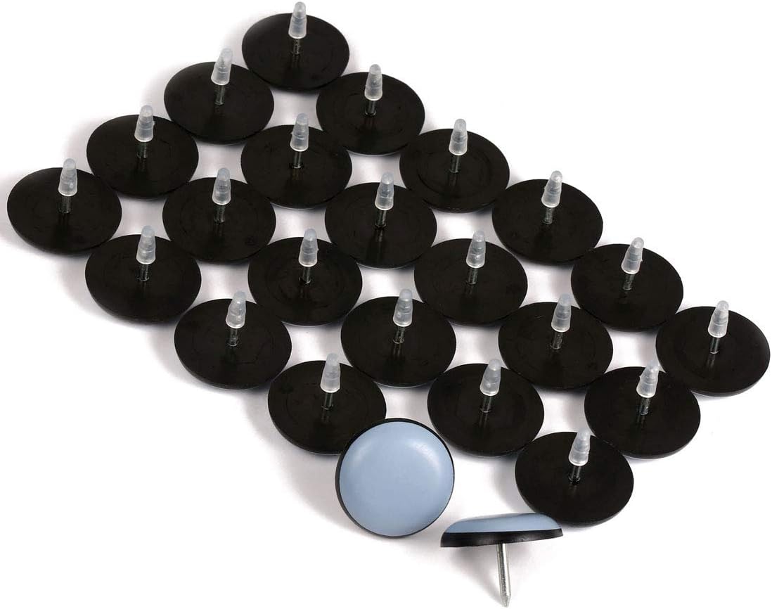 3/4“ Nail on Furniture Sliders (24 Pack) FURNIGEAR Heavy Duty PTFE