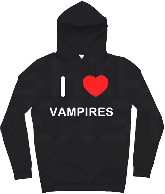 I Love Vampires Hoodie Amazon.co.uk Clothing