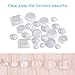 Rubber Feet, AUSTOR 304 Pieces Clear Adhesive Bumper Pads Self Stick Furniture Bumpers Buffer Pads, 6 Sizes for Doors, Cabinets, Drawers