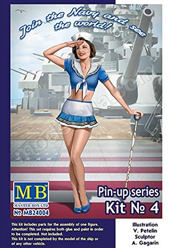 Masterbox 1:24 Scale Pin-up Series, Kit No. 4 Suzie Construction Set (Grey)