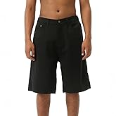 EMMIOL Mens Baggy Jean Shorts Loose Fit Denim Shorts Men Summer Casual Jorts Y2k Hip Hop Short Jeans Streetwear Clothes