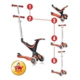 Globber Evo 3 Wheel 5-in-1 Convertible Scooter (Red)