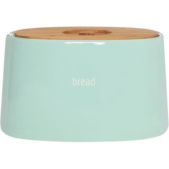 Prime Furnishings Baby Blue Ceramic Bread Bin