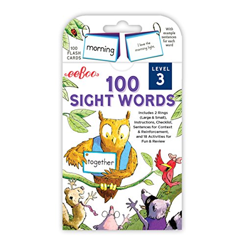eeBoo 100 Sight Words Flash Cards (Level 3)