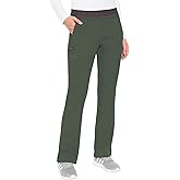Med Couture Women's Yoga Pull-On Pant with 7 Pockets Ultra-Soft Rib-Knit Waistband and 2-Way Stretch Technology - MC7739