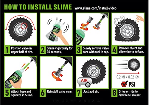 Slime 2-in-1 Tire & Tube Sealant, 473mL