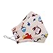 ZWZCYZ 3Pcs Kids Cartoon Cars Cotton Mask Children's PM2.5 Guaze Mask Dustproof Face Mask with N95 Filters (Pink Sheep+Monkey+Blue Car)